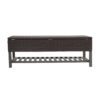 Regent - Storage Bench With Metal Rack - Brown Multi - Image 12