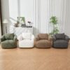 360° Swivel Chair, Chenille Upholstered Barrel Sofa Chair With Throw Pillow, For Living Room, Office - Green - Image 11