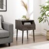 Contemporary Angled Nightstand - Slate Gray - Image 3