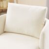 360° Swivel Chair With Upholstered Curved Design - Beige - Image 17