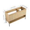 Minimalist 48" Freestanding Bathroom Vanity With 3 Soft Close Cabinet Doors - Oak - Image 4