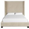 King Upholstered Elegant Design Bed - Beige - Image 3