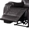 Braylon - Magnetite Synthetic Leather Manual Recliner Sofa - Brown - Image 5