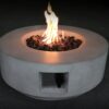 Reinforced - Propane / Gas Outdoor Fire Pit Table With Lid - Gray / White - Image 2