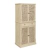 4 Door Storage Cabinet With 1 Drawer And 4 Adjustable Inner Shelves - Natural - Image 7
