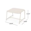 Outdoor Side Table With Metal Frame - White - Image 3
