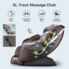 Bosscare - 2023 New Massage Full Body Chairs With Ai Voice, App Control Zero Gravity Shiatsu Recliner Massage Chair - Brown - Image 8