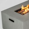 42" Propane Gas Fire Pit Table, 50000 Btu Rectangular Steel Fire Pit With Glass Wind Guard For Outside Patio Deck Garden Courtyard - Gray - Image 7