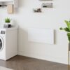 Laundry Room Folding Table Wall Mounted Folding Table For Small Spaces, Fold Down Desk, Workbench, Addition To Garage & Shed - White - Image 4