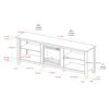 Modern Transitional Wood 70" Fireplace TV Stand For 80" TVs With 2 Shelves - Espresso - Image 6