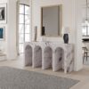 Fritzy - Engineered Stone Console Table - Marble - Image 5