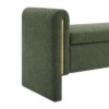 Modern Teddy Bed End Bench With Arms And Storage, Upholstered Large Foot Rest Stool, Comfy Window Vanity Bench For Living Room, Dorm, Coffee Table, Teddy - Olive Green - Image 9