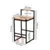 Water Hyacinth Woven Bar Stools With Back Support, Counter Height Dining Chairs (Set of 2) - Natural - Image 3
