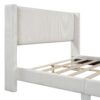 Queen Size Platform Bed With Legs, Frame And Tufted Headboard - Beige - Image 6