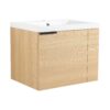 Modern 24" Bathroom Vanity Sink Combo With Spacious Storage And Construction - Oak - Image 2