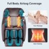 Bosscare - 2023 New Massage Full Body Chairs With Ai Voice, App Control Zero Gravity Shiatsu Recliner Massage Chair - Brown - Image 4