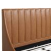Aspen - King Vertical Tufted Headboard Platform Bed Set - Caramel Tan Brown - Image 10