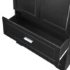 Tall Bathroom Storage Cabinet, Cabinet With 2 Doors And Drawers, Adjustable Shelf - Black - Image 19