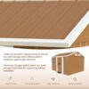 Heavy Duty Metal Storage Shed With Windows, Lockable Door & Ventilation, Weatherproof Outdoor Garden Shed - Brown - Image 6