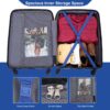 3 Piece Luggage Sets Pc Lightweight & Durable Expandable Suitcase With Two Hooks, Spinner Wheels, Tsa Lock, (21/25/29) - Dark Blue - Image 5