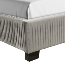 King Upholstered Bed - Light Gray