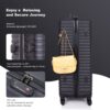 3 Piece Luggage Sets Lightweight Suitcase With Two Hooks, Spinner Wheels, Tsa Lock, (20/24/28) - Black - Image 5