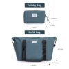 3 Piece Set (18/Travelbag/Toiletry Bag), Softshell Suitcase Spinner Wheels Terylene Polyester Luggage Sets Carry On Suitcase Luggage Lightweight Durable Suitcase - Dark Green - Image 11