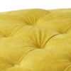 Modern Velvet Upholstered Ottoman, Exquisite Small End Table, Soft Foot Stool, Dressing Makeup Chair, Comfortable Seat For Living Room, Bedroom, Entrance - Yellow - Image 10