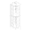 6 Shelf Corner Curio Display Cabinet With Lights, Mirrors And Adjustable Shelves (E26 Light Bulb Not Included) - Oak - Image 4