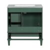 Bathroom Vanity, Modern Bathroom Cabinet With Sink Combo Set, Bathroom Storage Cabinet With A Soft Closing Door And 3 Drawers, Solid Wood Frame - Green - Image 23