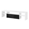 Buck II - High Gloss TV Stand - White / Black - Image 3