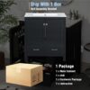 Bathroom Vanity With Single Sink, Combo Cabinet Undermount Sink, Bathroom Storage Cabinet With 2 Doors And A Drawer, Soft Closing, Multifunctional Storage, Solid Wood Frame - Black - Image 7