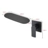 Modern Wall Mount Bathtub Faucet With Single Handle And Waterfall Spout - Matte Black - Image 2