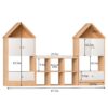Versatile Children's Bookshelf With House Shaped Design Multifunctional Storage For Books And Toys - Natural Wood - Image 3