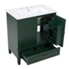 Vintage Style 30" Bathroom Vanity With Sink, Multi Functional Storage - Dark Green - Image 16