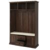 Hall Tree With 3 Hooks, Coat Hanger, Entryway Bench, Storage Bench, 3 In 1 Design, For Entrance, Hallway Tiger - Brown - Image 7