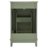 Modern Small Bathroom Vanity Cabinet With Ceramic Basin, Ample Storage, 1 Soft Close Door - Green - Image 17