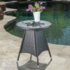 Outdoor Rattan Bistrotable With Surface Round - Gray - Image 4