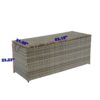 Outdoor Storage Box, 113 Gallon Wicker Patio Deck Boxes With Lid, Outdoor Cushion Storage For Kids Toys, Pillows, Towel, Wicker - Gray - Image 3