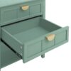 2 Drawer Side Table, American Style, End Table, Suitable For Bedroom, Living Room, Study - Light Green - Image 14