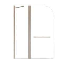 Aluminium Alloy Shower Doors For Bathtub - Brushed Nickel