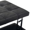 Harrison - Coffee Table Storage Ottoman - Distressed Black - Image 6