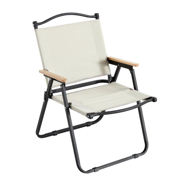 Folding Outdoor Chair For Indoor, Outdoor Camping, Picnics, Beach, Backyard, Bbq, Party, Patio - Beige