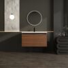36" Bathroom Vanity Set With Resin Countertop Sink And 2 Doors - Brown - Image 6
