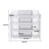 Multi Functional Kids Toy Storage Organizer Cabinet With Hdpe Shelf And 12 Bins - Gray White - Image 3