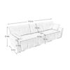 3 Seater Sofa Set Frame, Cover - Burnt Orange - Image 2