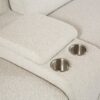 Dayana - Boucle Power Recliner Sectional Sofa For 5 People With Cupholder Console Adjustable Headrest - Beige - Image 8
