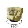 Adjustable Swivel Lounge Chair With 360 Degree Rotating Seat And Headrest Support Leisure Chair Deck Chair Game Chair For Living Room - Green - Image 6