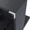 8 Pieces Outdoor Patio Furniture Sets, Garden Conversation Wicker Sofa Set, Single Sofa Combinable - Gray / Black - Image 20