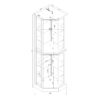 6 Shelf Corner Curio Display Cabinet With Lights, Mirrors And Adjustable Shelves (E26 Light Bulb Not Included) - Walnut - Image 3